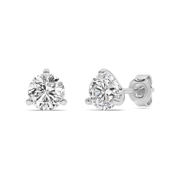 Martini Set Lab Grown Diamond Stud Earrings | 14KT White Gold, 1.08CTTW | Barnes Jewelers Goldsboro NC Barnes Jewelers Goldsboro, NC