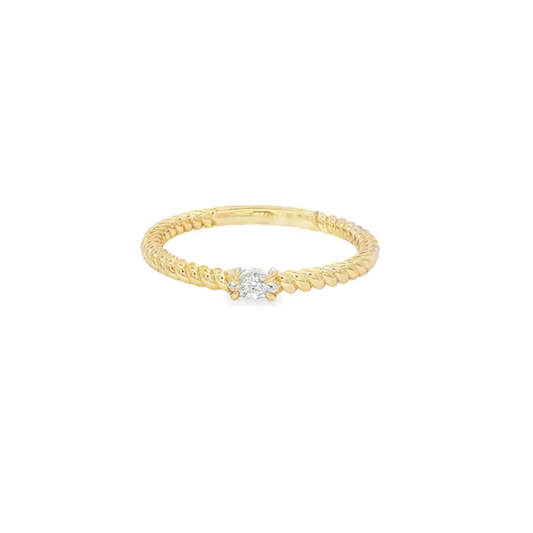 PARAGON  Lab Grown Diamond Stackable Band, 14KT Yellow Gold, 0.08CT Marquise Lab Grown Diamond, Size 6.5  R5157LG-02 Barnes Jewelers Goldsboro, NC