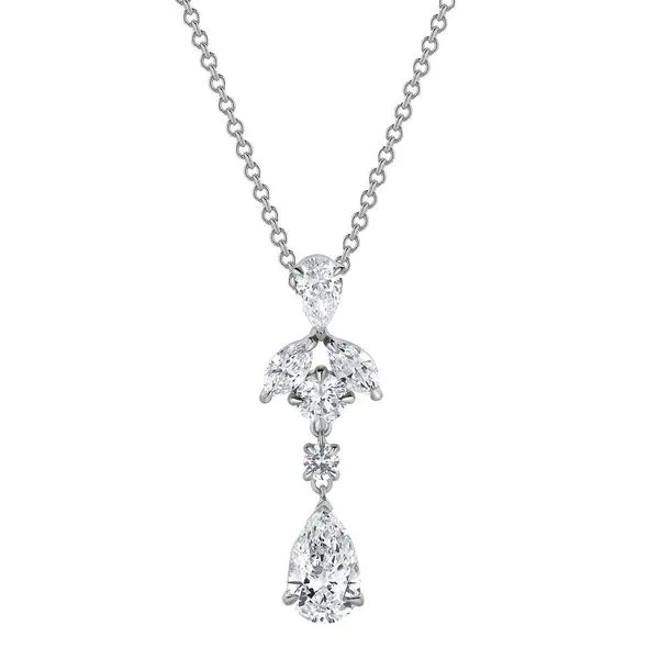 MERCURY RING  Lab Grown Diamond Drop Necklace, 14KT White Gold, 0.78CT Pear, 1.51CTTW, Color: G, Clarity: VS2, 18