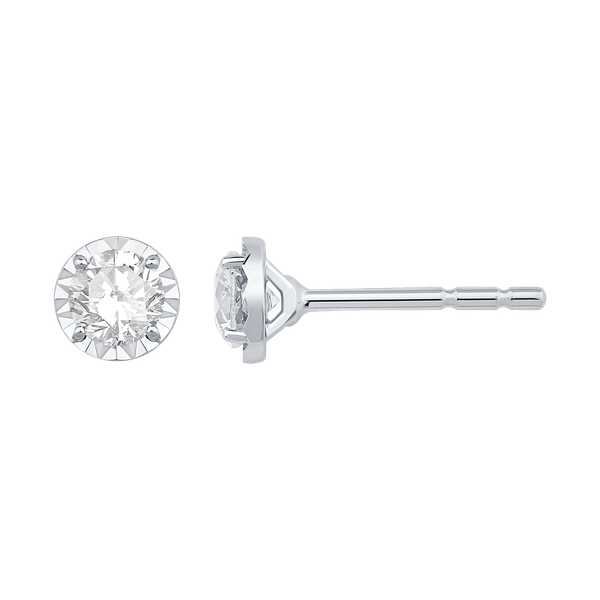 Lab Grown Diamond Solitaire Necklace & Stud Earrings Gift Set | Sterling Silver | Barnes Jewelers Goldsboro NC Image 2 Barnes Jewelers Goldsboro, NC