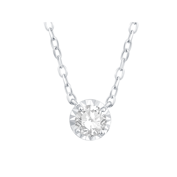Lab Grown Diamond Solitaire Necklace & Stud Earrings Gift Set | Sterling Silver | Barnes Jewelers Goldsboro NC Barnes Jewelers Goldsboro, NC