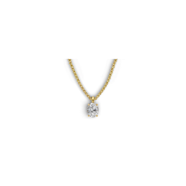SDC Pear Lab Grown Diamond Solitaire Necklace | 14KT Yellow Gold | Barnes Jewelers Goldsboro NC Barnes Jewelers Goldsboro, NC
