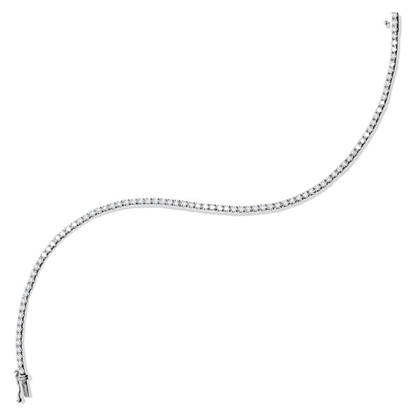 Lab Grown Diamond Tennis Bracelet | 14KT White Gold | Barnes Jewelers Goldsboro NC Image 2 Barnes Jewelers Goldsboro, NC