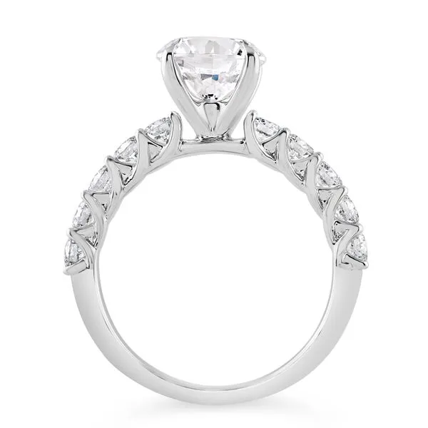 AMERICAN RING SOURCE  Prong Set Lab Grown Diamond Engagement Ring Semi Mount, 14KT Yellow Gold, Holds 1.50CT Round Center, 0.86CTTW Round, Size 6.5  L Image 2 Barnes Jewelers Goldsboro, NC
