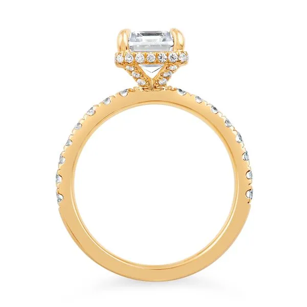 AMERICAN RING SOURCE  Lab Grown Diamond Engagement Ring Semi Mount, 14KT Yellow Gold, Holds 2.00CT Emerald Center, 0.65CTTW Round, Size 6.5  LG52536-E Image 2 Barnes Jewelers Goldsboro, NC