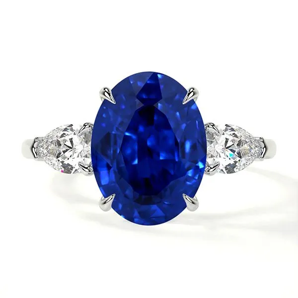 Sapphire & Diamond Three-Stone Ring | Barnes Jewelers, Goldsboro NC Barnes Jewelers Goldsboro, NC