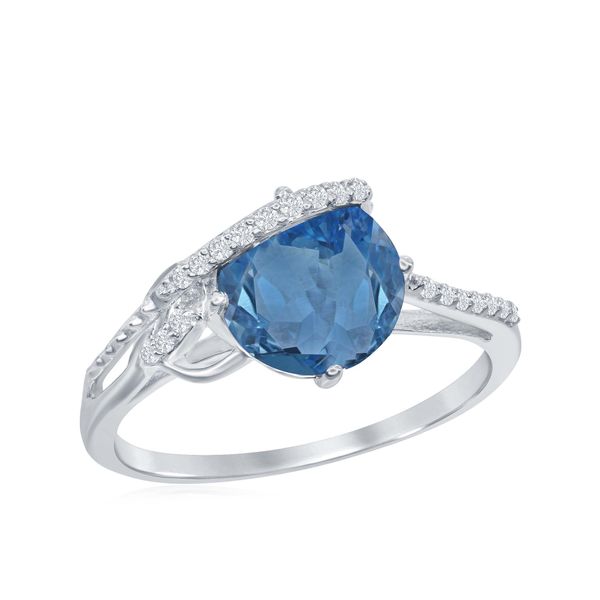 Blue Topaz Fashion Ring | Sterling Silver | Barnes Jewelers Goldsboro NC Barnes Jewelers Goldsboro, NC