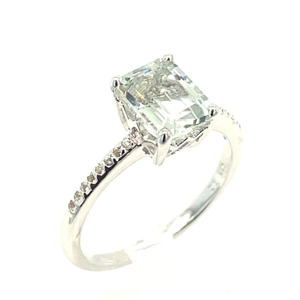 Green Amethyst & White Topaz Ring | Sterling Silver | Barnes Jewelers Goldsboro NC Barnes Jewelers Goldsboro, NC