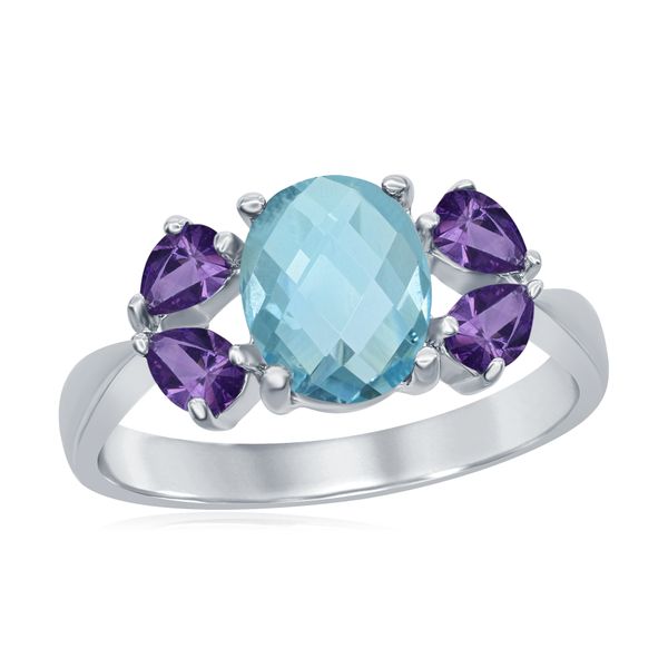 Blue Topaz & Iolite Ring | Sterling Silver | Barnes Jewelers Goldsboro NC Barnes Jewelers Goldsboro, NC