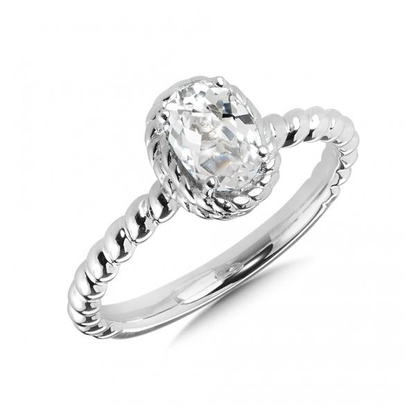 Created White Sapphire Ring | Sterling Silver | Barnes Jewelers Goldsboro NC Barnes Jewelers Goldsboro, NC