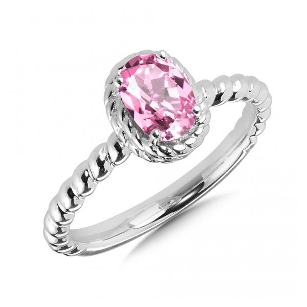 Created Pink Sapphire Ring | Sterling Silver | Barnes Jewelers Goldsboro NC Barnes Jewelers Goldsboro, NC
