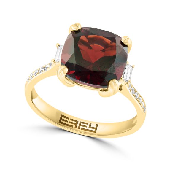 Garnet & Diamond Ring | 14KT Yellow Gold | Barnes Jewelers Goldsboro NC Barnes Jewelers Goldsboro, NC