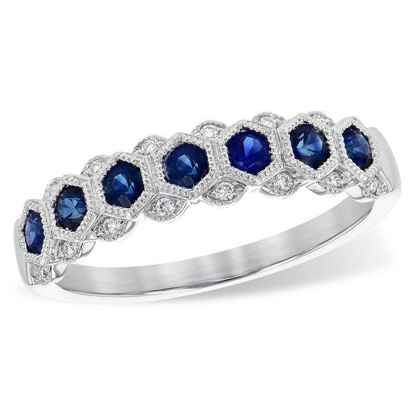 Sapphire & Diamond Band | 14KT White Gold | Barnes Jewelers Goldsboro NC Barnes Jewelers Goldsboro, NC