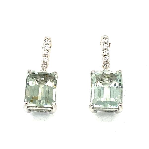 Green Amethyst & White Topaz Earrings | Sterling Silver | Barnes Jewelers Goldsboro NC Barnes Jewelers Goldsboro, NC