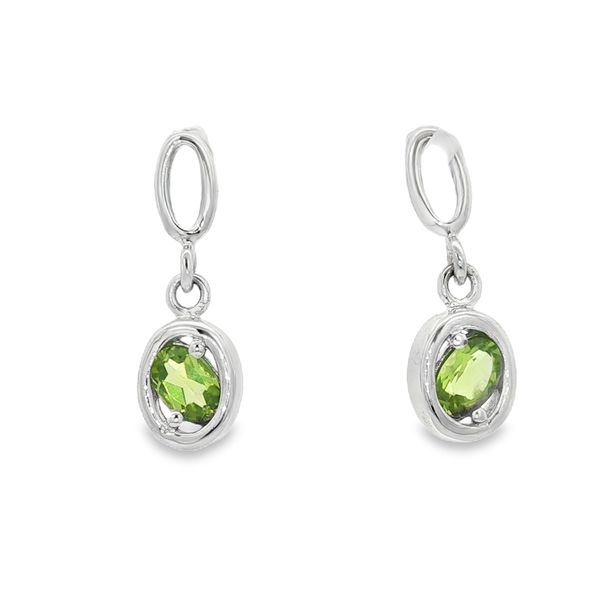 Peridot Drop Stud Earrings | Sterling Silver | Barnes Jewelers Goldsboro NC Barnes Jewelers Goldsboro, NC