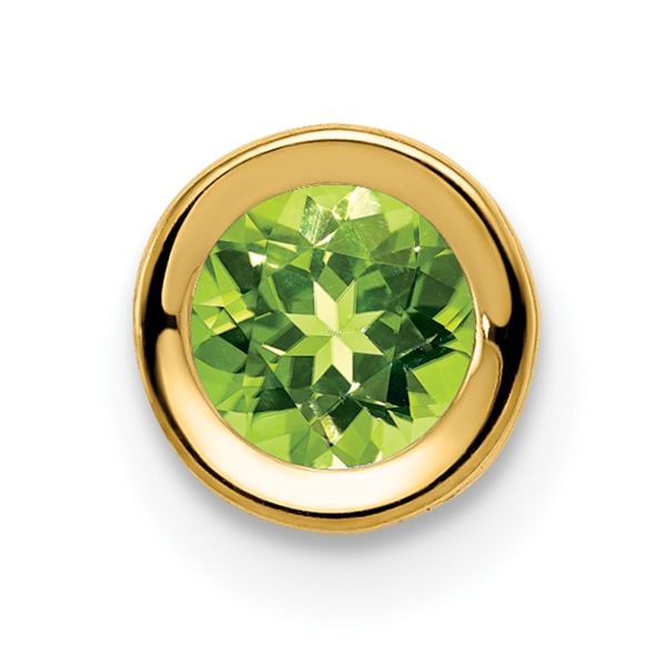 Peridot Bezel Set Pendant | 14KT Yellow Gold | Barnes Jewelers Goldsboro NC Barnes Jewelers Goldsboro, NC