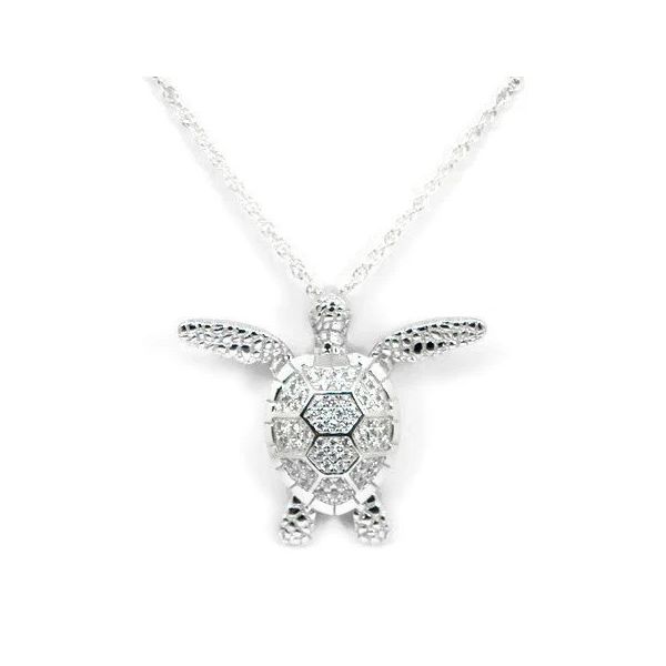 Pavé CZ Turtle Necklace | Sterling Silver | Barnes Jewelers Goldsboro NC Barnes Jewelers Goldsboro, NC