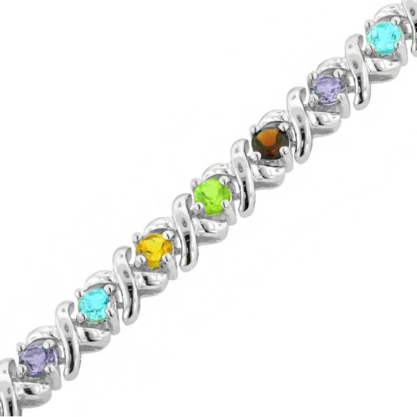 Multi-Colored Stone Tennis Bracelet | Sterling Silver | Barnes Jewelers Goldsboro NC Barnes Jewelers Goldsboro, NC