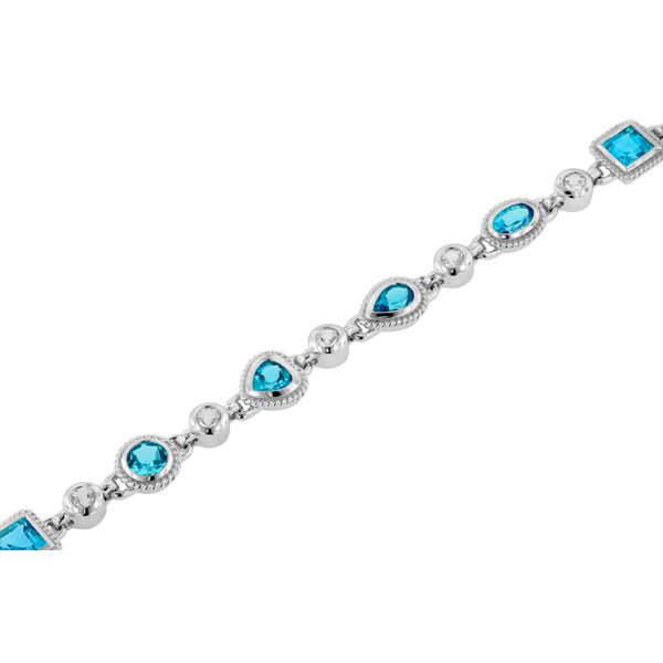 Blue Topaz Multi-Shaped Tennis Bracelet | Sterling Silver | Barnes Jewelers Goldsboro NC Barnes Jewelers Goldsboro, NC