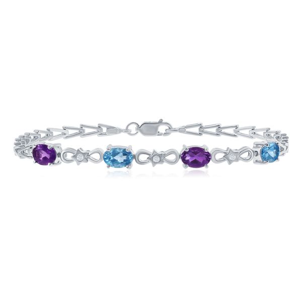 Multi-Colored Gemstone Bracelet | Sterling Silver | Barnes Jewelers Goldsboro NC Barnes Jewelers Goldsboro, NC