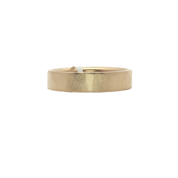 Hand Forged Pipe Cut Wedding Band | 14KT Yellow Gold | Barnes Jewelers Goldsboro NC Barnes Jewelers Goldsboro, NC