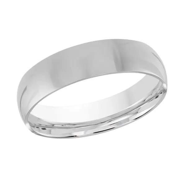 MALO  Half Round Wedding Band, 14KT White Gold, Comfort Fit, 1.4MM Thickness, 6MM, Size 10  J-101-06W-03 Barnes Jewelers Goldsboro, NC