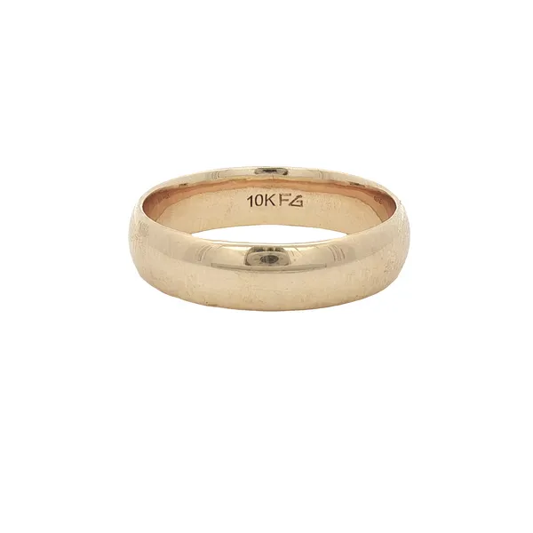 SEG  Half Round Polished Wedding Band, 10KT Yellow Gold, Comfort Fit, 6MM, Size 12.5 Barnes Jewelers Goldsboro, NC