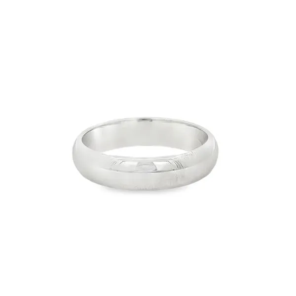 SEG  Half Round Wedding Band, 14KT White Gold, Comfort Fit, 5MM, Size 11 Barnes Jewelers Goldsboro, NC