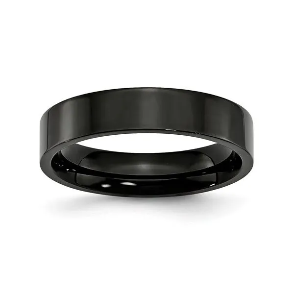 Stainless Steel Polished Black Band Barnes Jewelers Goldsboro, NC