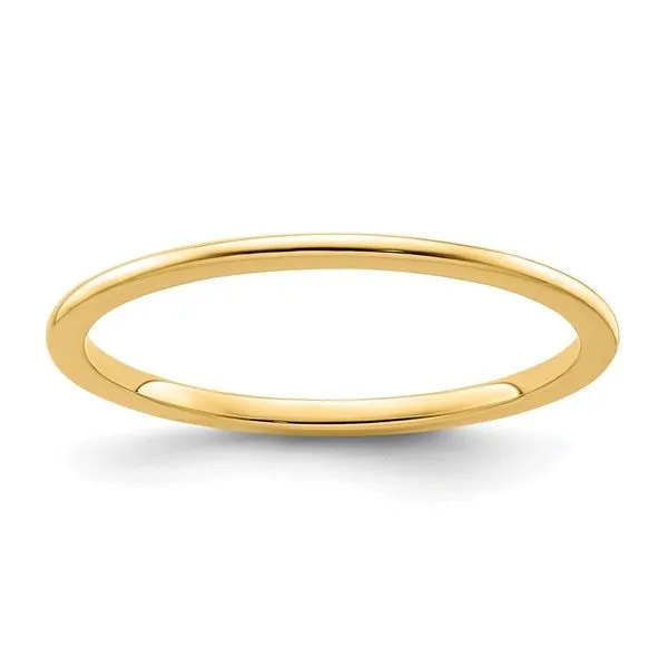 QUALITY GOLD  Half Round Stackable Band, 10KT Yellow Gold, 1.2MM, Size 7  1STK17-120Y-7 Barnes Jewelers Goldsboro, NC