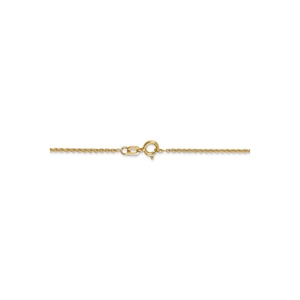Yellow 14 Karat 1.1mm Solid Baby Rope Chain Length 18 w/ spring ring clasp Barnes Jewelers Goldsboro, NC
