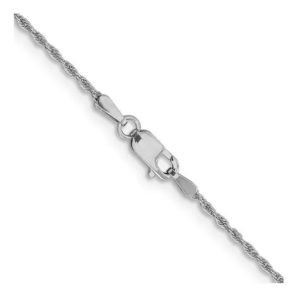 QUALITY GOLD  Loose Rope Chain, 10KT White Gold, 1.2MM, 18