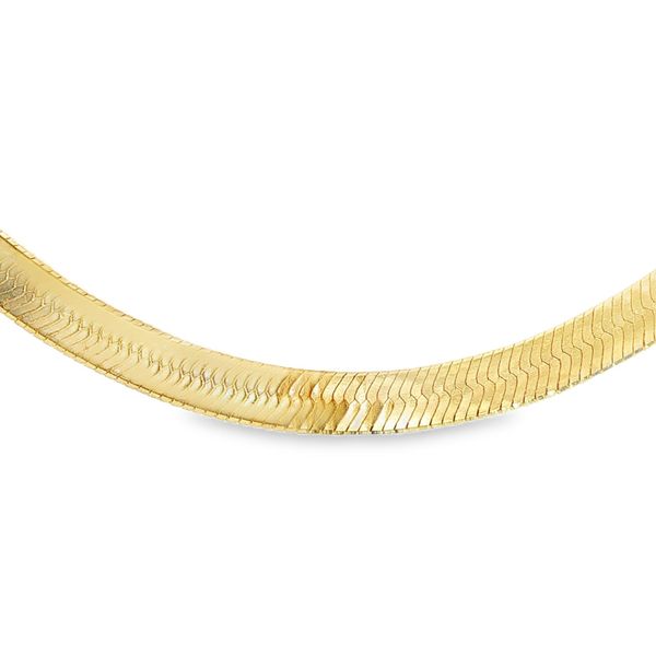 Herringbone Necklace | 14KT Yellow Gold, 4.3MM, 18