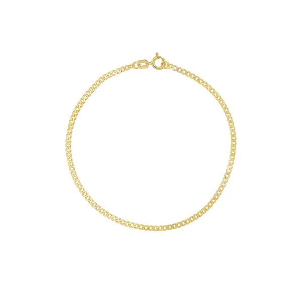 MIDAS  Open Curb Bracelet, 14KT Yellow Gold, 1.95MM, 7.25
