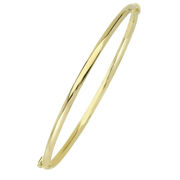MIDAS  Polished Bangle, 14KT Yellow Gold, 3MM X 1.5MM, 7.25