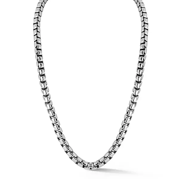 JAI  Box Chain Necklace, Sterling Silver, 7.25MM, 18