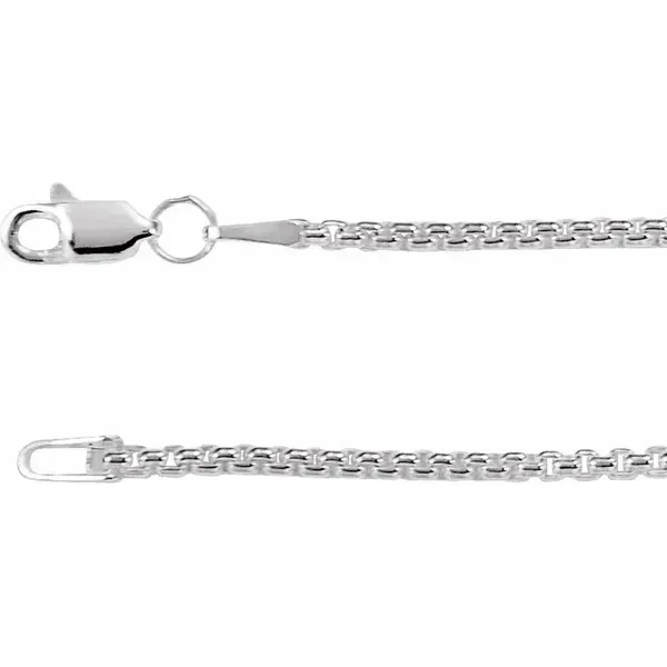 STULLER  Rounded Box Chain, Sterling Silver, 1.8MM, 16