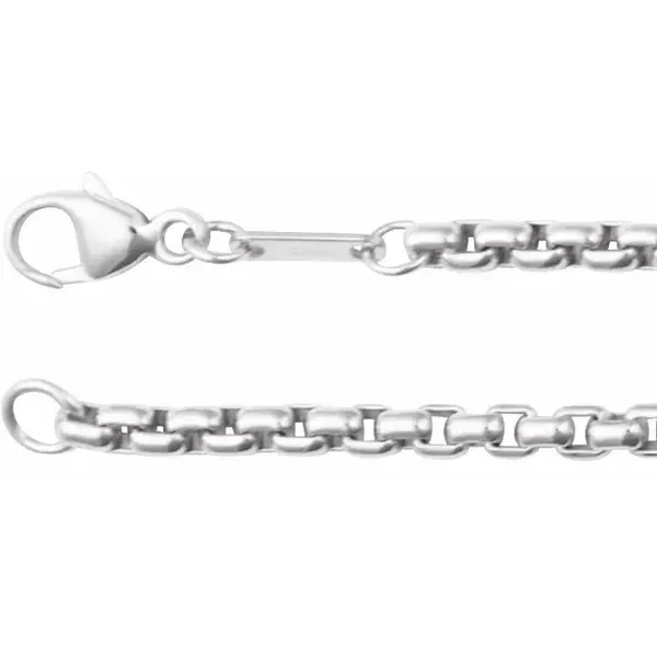 STULLER  Rounded Box Chain, Sterling Silver, 2.6MM, 16