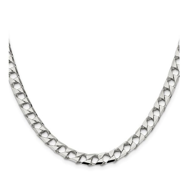 Diamond Cut Curb Chain Necklace | Sterling Silver | Barnes Jewelers Goldsboro NC Barnes Jewelers Goldsboro, NC