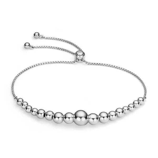 SDC  Ball Bolo Bracelet, Sterling Silver, Rhodium  BSS003-W Barnes Jewelers Goldsboro, NC