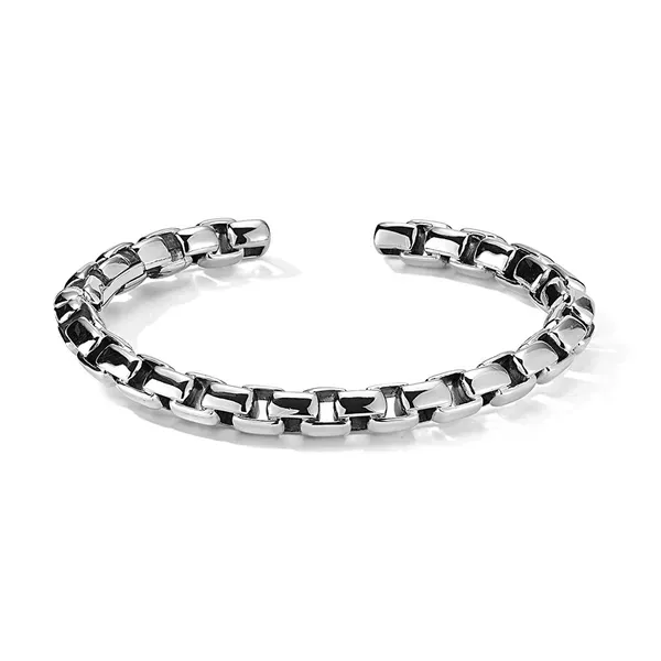 JAI  Box Chain Cuff Bracelet, Sterling Silver, Medium, 7.75