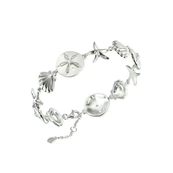 ALAMEA  Sea Life Bracelet, Sterling Silver, Rhodium, 7
