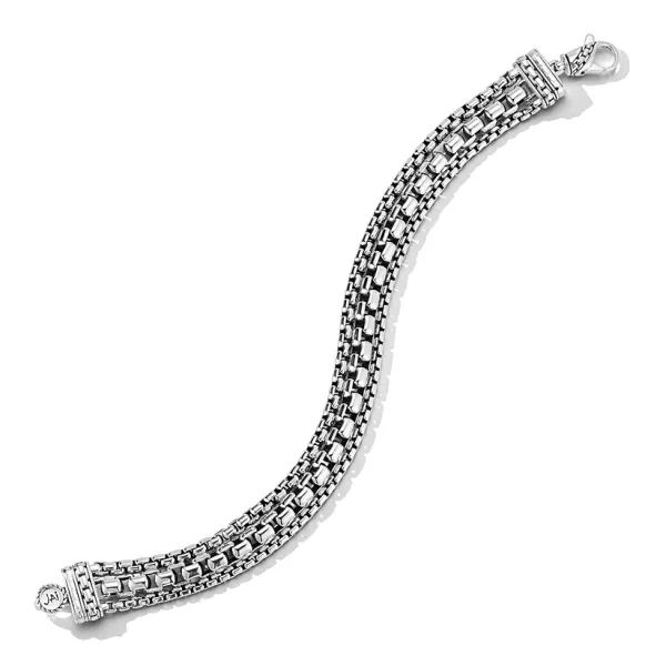 JAI Triple Strand Box Chain Bracelet | Sterling Silver | Barnes Jewelers Goldsboro NC Barnes Jewelers Goldsboro, NC