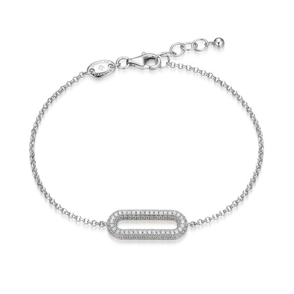 Charles Garnier Reversible CZ Paperclip Link Chain Bracelet | 18KT Gold Plated Sterling Silver | Barnes Jewelers Goldsboro NC Barnes Jewelers Goldsboro, NC