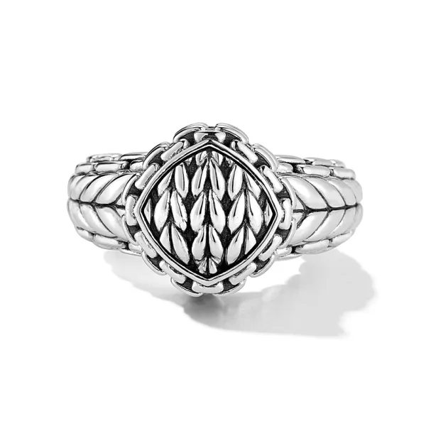 JAI Square Basket Weave Ring | Sterling Silver | Barnes Jewelers Goldsboro NC Barnes Jewelers Goldsboro, NC