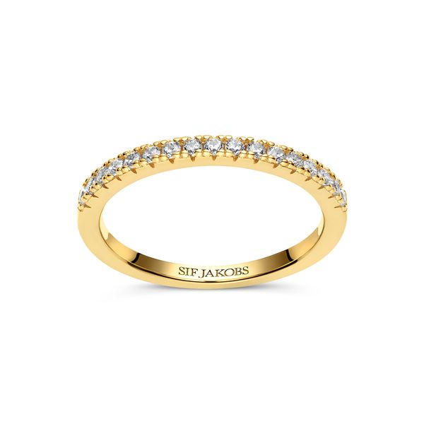 Sif Jakobs “Ellera” Prong Set CZ Stackable Band | 18KT Gold Plated Sterling Silver | Barnes Jewelers Goldsboro NC Barnes Jewelers Goldsboro, NC
