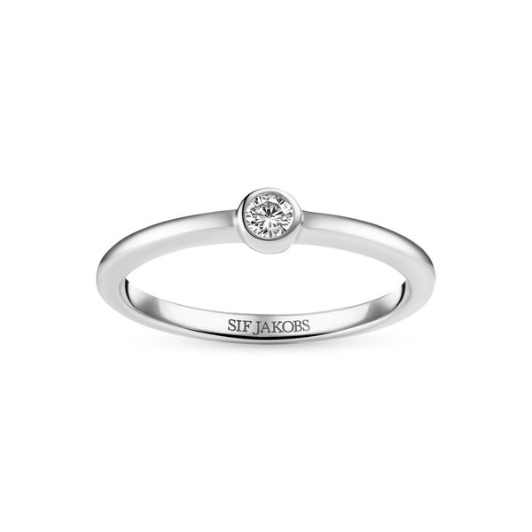 Sif Jakobs “Sarzana” Uno Bezel Set CZ Stackable Ring | Sterling Silver | Barnes Jewelers Goldsboro NC Barnes Jewelers Goldsboro, NC