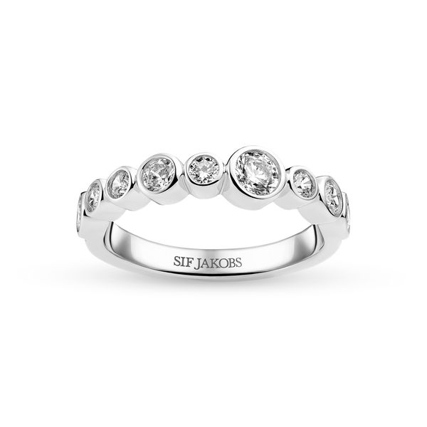 Sif Jakobs “Sardinien” Bezel Set CZ Stackable Band | Sterling Silver | Barnes Jewelers Goldsboro NC Barnes Jewelers Goldsboro, NC