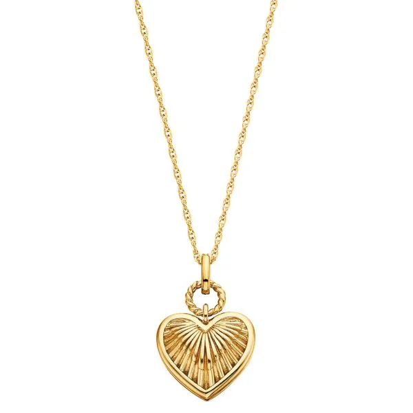 BERCO  Heart Necklace, Sterling Silver, Gold Vermeil, 18
