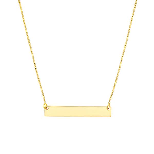 Midas East to West Mini Bar Necklace | Yellow Gold Plated Sterling Silver | Barnes Jewelers Goldsboro NC Barnes Jewelers Goldsboro, NC